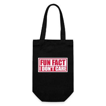 I dont care fact - Geschenkbeutel für Flaschen - Schwarz - Vorne