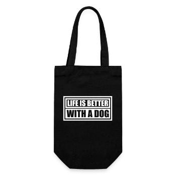 mieux avec un chien - Sac à bouteille - noir - Devant
