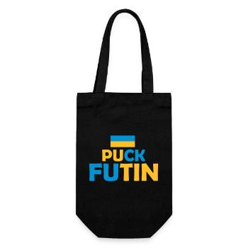 puck futin logo design - Gift Bag for Bottles - black - Front