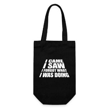 I came saw forget - Gift Bag for Bottles - black - Front
