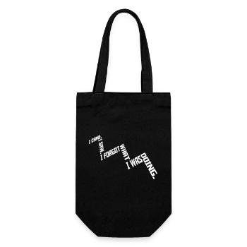 I came saw forget - Gift Bag for Bottles - black - Front