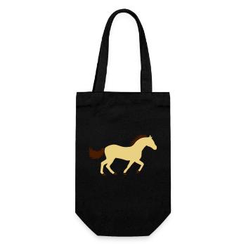 Design Racing Horse Silhouette - Gift Bag for Bottles - black - Front