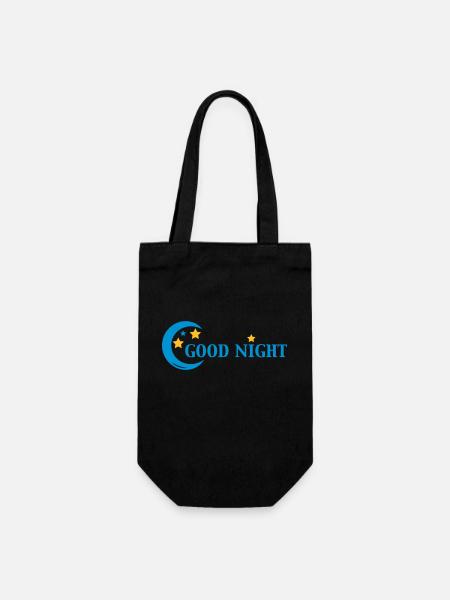 Good Night - Geschenkbeutel für Flaschen - Schwarz