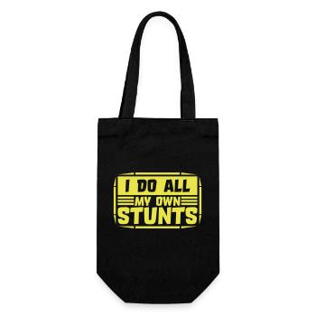 all my own stunts - Geschenkbeutel für Flaschen - Schwarz - Vorne