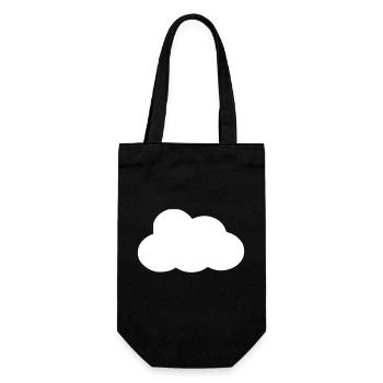 Simple Cloud - Gift Bag for Bottles - black - Front