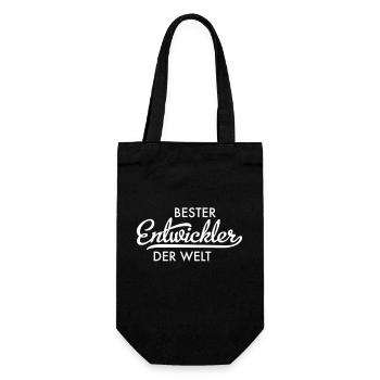 Bester Entwickler der Welt - Geschenkbeutel für Flaschen - Schwarz - Vorne