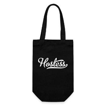 Hostess - Geschenkbeutel für Flaschen - Schwarz - Vorne