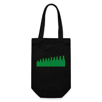 Bierflaschen - Geschenkbeutel für Flaschen - Schwarz - Vorne