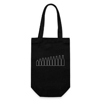 Bierflaschen - Geschenkbeutel für Flaschen - Schwarz - Vorne