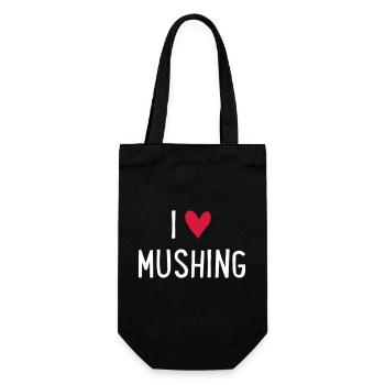 Mushing - Geschenkbeutel für Flaschen - Schwarz - Vorne