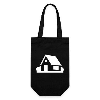 House - Gift Bag for Bottles - black - Front