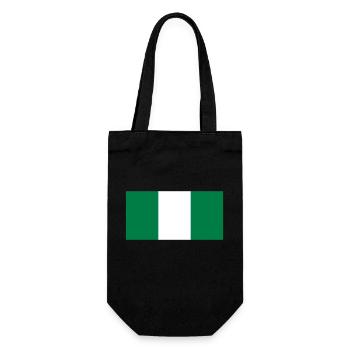 Nigeria flag / Drapeau Nigéria - Gift Bag for Bottles - black - Front
