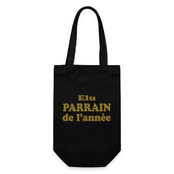 ELU PARRAIN DE L'ANNEE - Sac à bouteille - noir - Devant