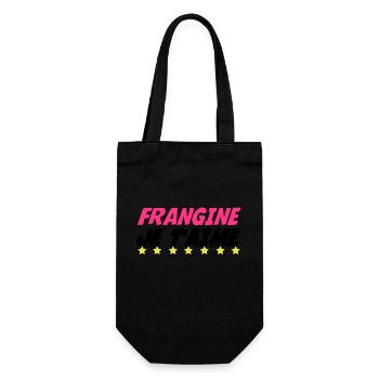 SCHWESTER, ICH LIEBE DICH - Geschenkbeutel für Flaschen - Schwarz - Vorne