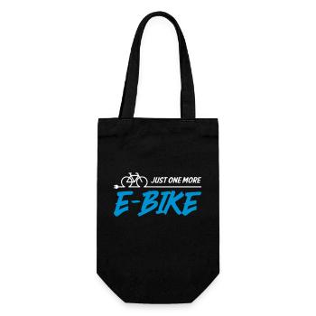 Just One More E Bike - Geschenkbeutel für Flaschen - Schwarz - Vorne