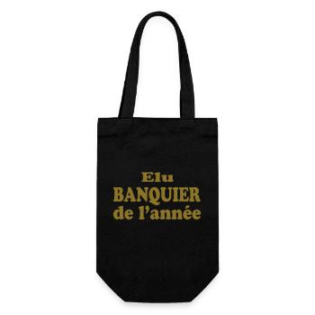 ELU BANQUIER DE L'ANNEE - Sac à bouteille - noir - Devant