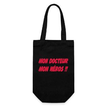 Mon DOCTEUR Mon heros !! - Sac à bouteille - noir - Devant