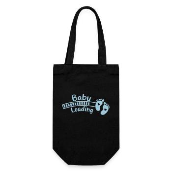 baby baby feet loading - Gift Bag for Bottles - black - Front