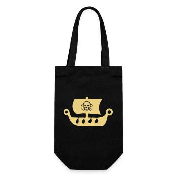 pirate ship - Gift Bag for Bottles - black - Front