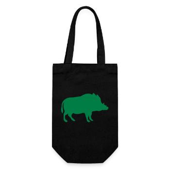 wild boar - Gift Bag for Bottles - black - Front