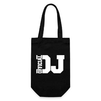 Officiel DJ Music Party Célébration Texte Logo Lettrage - Sac à bouteille - noir - Devant