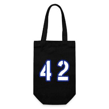 42 Number Symbol - Gift Bag for Bottles - black - Front