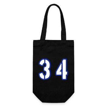 34 Zahl Symbol - Geschenkbeutel für Flaschen - Schwarz - Vorne
