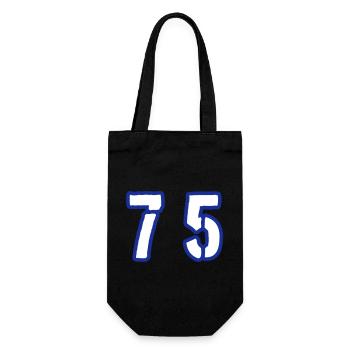 75 Number Symbol - Gift Bag for Bottles - black - Front