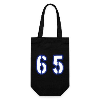 65 Number Symbol - Gift Bag for Bottles - black - Front