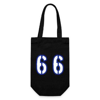 66 Symbole numérique - Sac à bouteille - noir - Devant