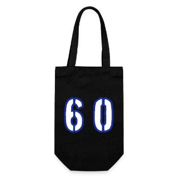 60 Number Symbol - Gift Bag for Bottles - black - Front