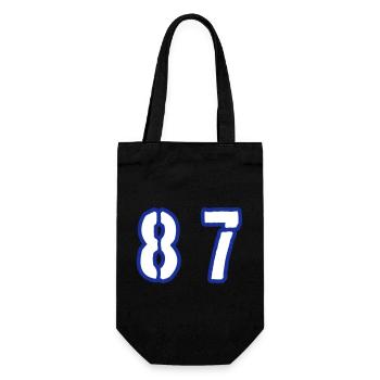 87 Zahl Symbol - Geschenkbeutel für Flaschen - Schwarz - Vorne