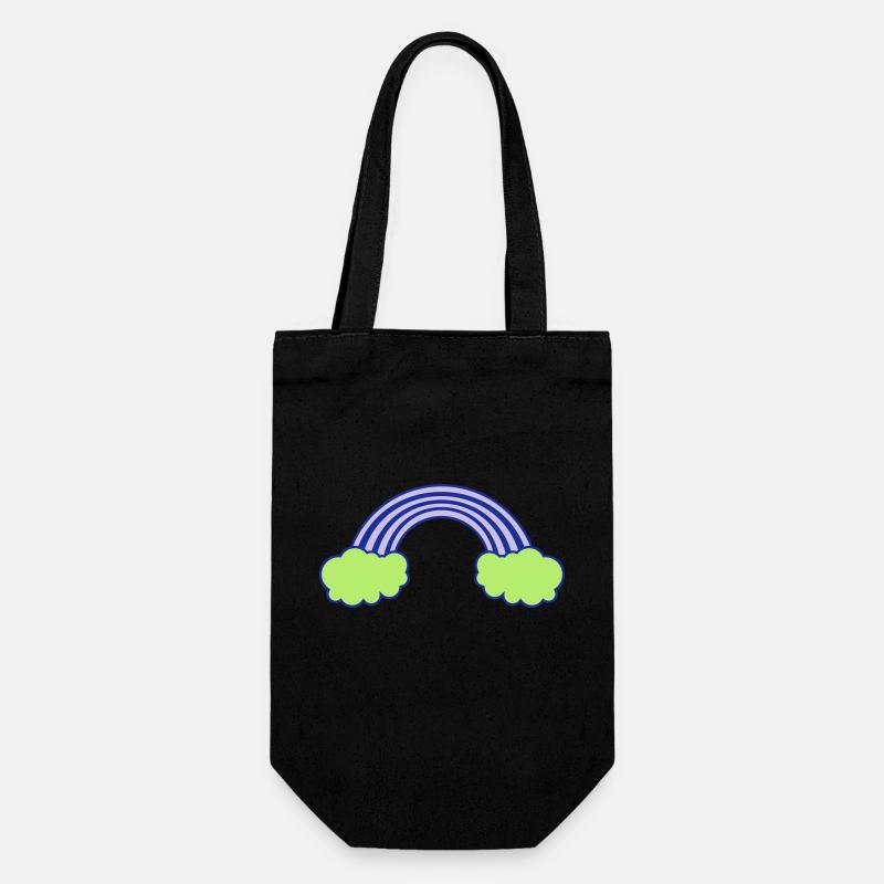 regenbogen - Geschenkbeutel für Flaschen - Schwarz