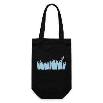 Palm Trees Island Trees Beach Holiday Sea Travel Holidays - Gift Bag for Bottles - black - Front
