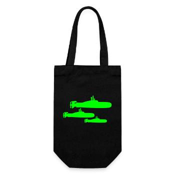 3 U-Boote Flotte Drei Geschwader Gruppe Team Crew - Geschenkbeutel für Flaschen - Schwarz - Vorne