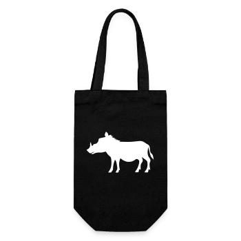wild boar - Gift Bag for Bottles - black - Front
