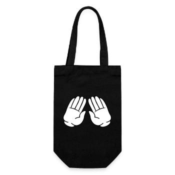 Mains de bande dessinée 02 - Sac à bouteille - noir - Devant