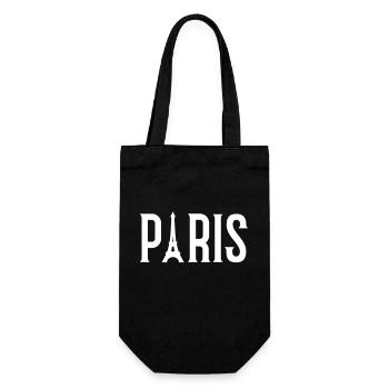 paris - Geschenkbeutel für Flaschen - Schwarz - Vorne