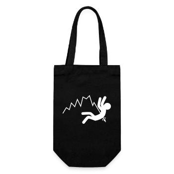 Falling prices (white) - Gift Bag for Bottles - black - Front