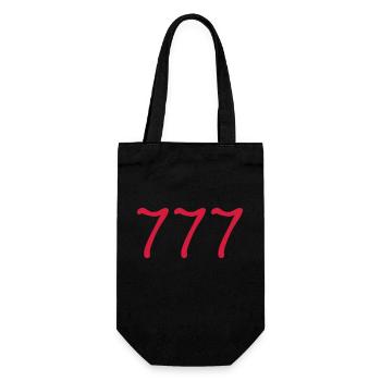 777 - Geschenkbeutel für Flaschen - Schwarz - Vorne