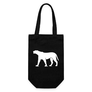 Animal panthère - Sac à bouteille - noir - Devant