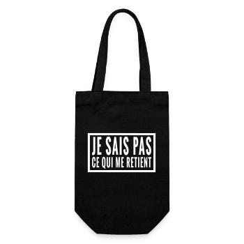 je sais pas ce qui me retient - Sac à bouteille - noir - Devant
