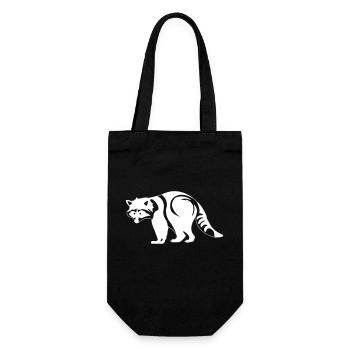 Raccoon - Gift Bag for Bottles - black - Front