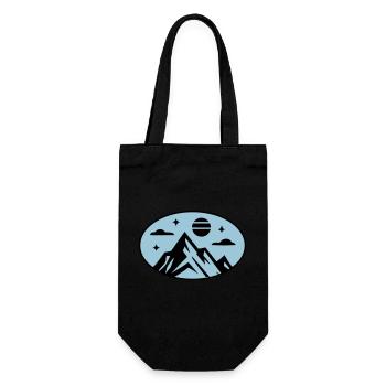 Mountains icon - Gift Bag for Bottles - black - Front