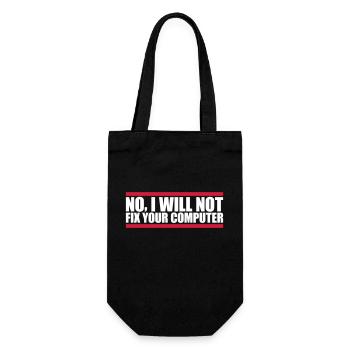not fix your computer - Gift Bag for Bottles - black - Front