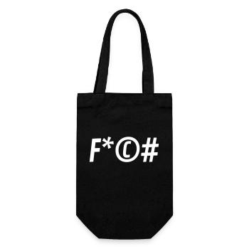 Fuck off - Gift Bag for Bottles - black - Front