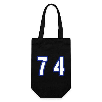 74 Number Symbol - Gift Bag for Bottles - black - Front