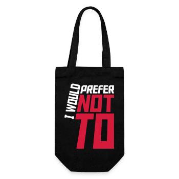 Je préfère ne pas - Sac à bouteille - noir - Devant