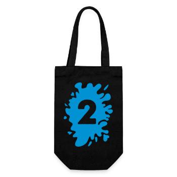Klecks 2 - Geschenkbeutel für Flaschen - Schwarz - Vorne