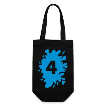 Klecks 4 - Geschenkbeutel für Flaschen - Schwarz - Vorne